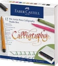 STUDIO BOX 12 ROTULADORES PITT PEN CALLIGRAPHY FABER CASTELL