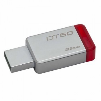 MEMORIA USB 32GB 3,0 CARCASA METÁLICA ROJO KINGSTON DATATRAVELER