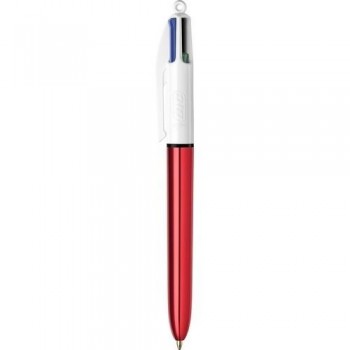 Bolígrafo multifunción 4 colores punta 1 mm. Rojo Shine Bic
