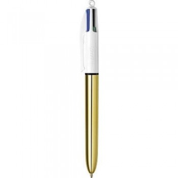 Bolígrafo multifunción 4 colores punta 1 mm. GOLD Shine Bic
