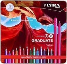 Rot.Lyra Graduate Estuche Metal 15 Uds. Warm